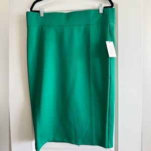 NWT Eloquii Green Midi Pencil Skirt